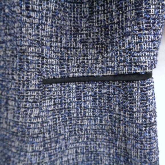 BOSS Women's Navy Tweed Suit Blazer Suit Jacket size 12 - Picture 8 of 13